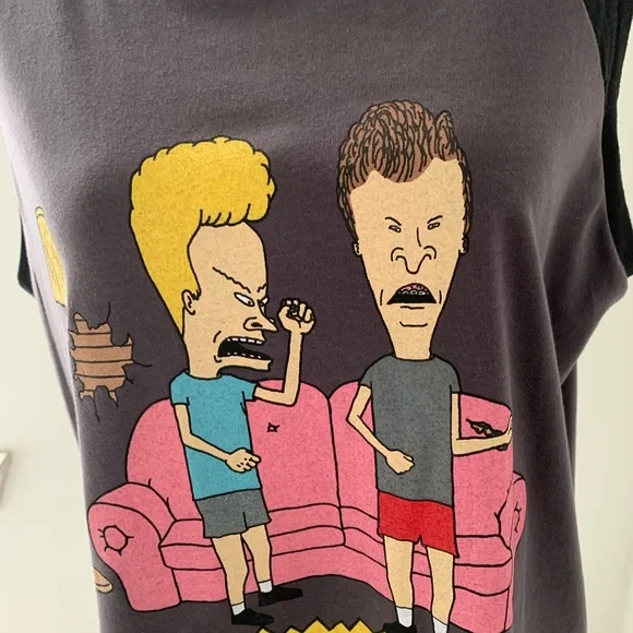 TORRID PLUS SIZE BEAVIS AND BUTTHEAD GRAPHIC MUSCLE TEE SHIRT - Picture 2 of 8